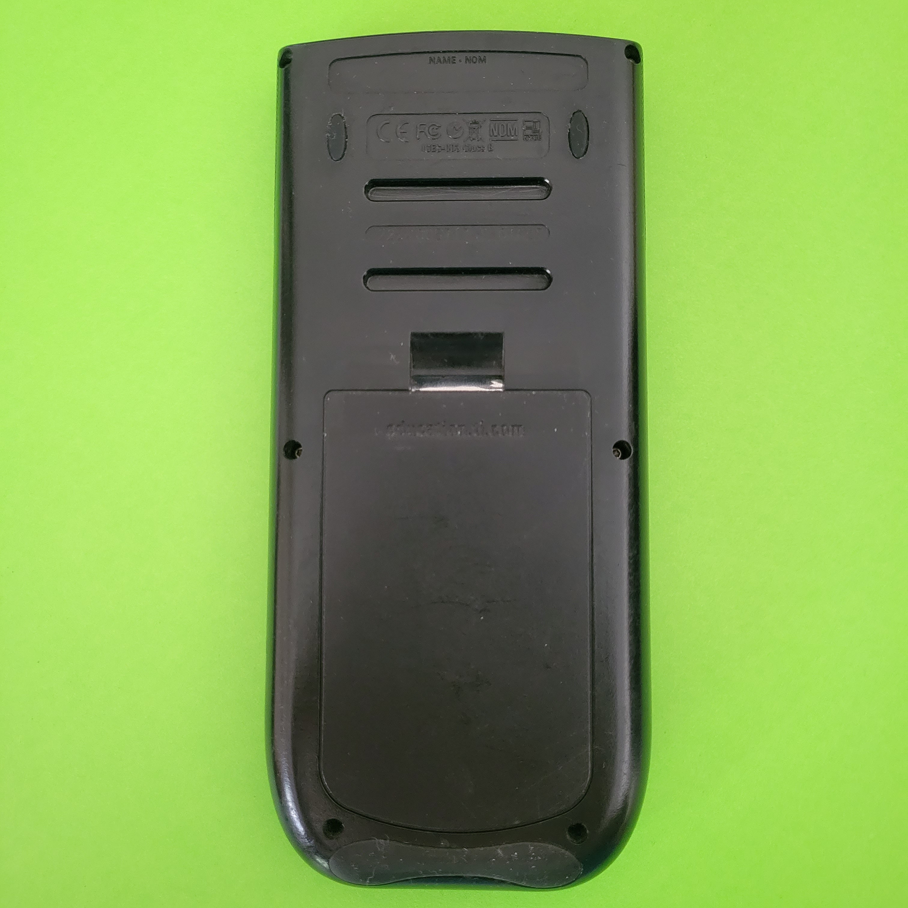 An image of the back of a texas instruments ti-89 titanium symbolic calculator